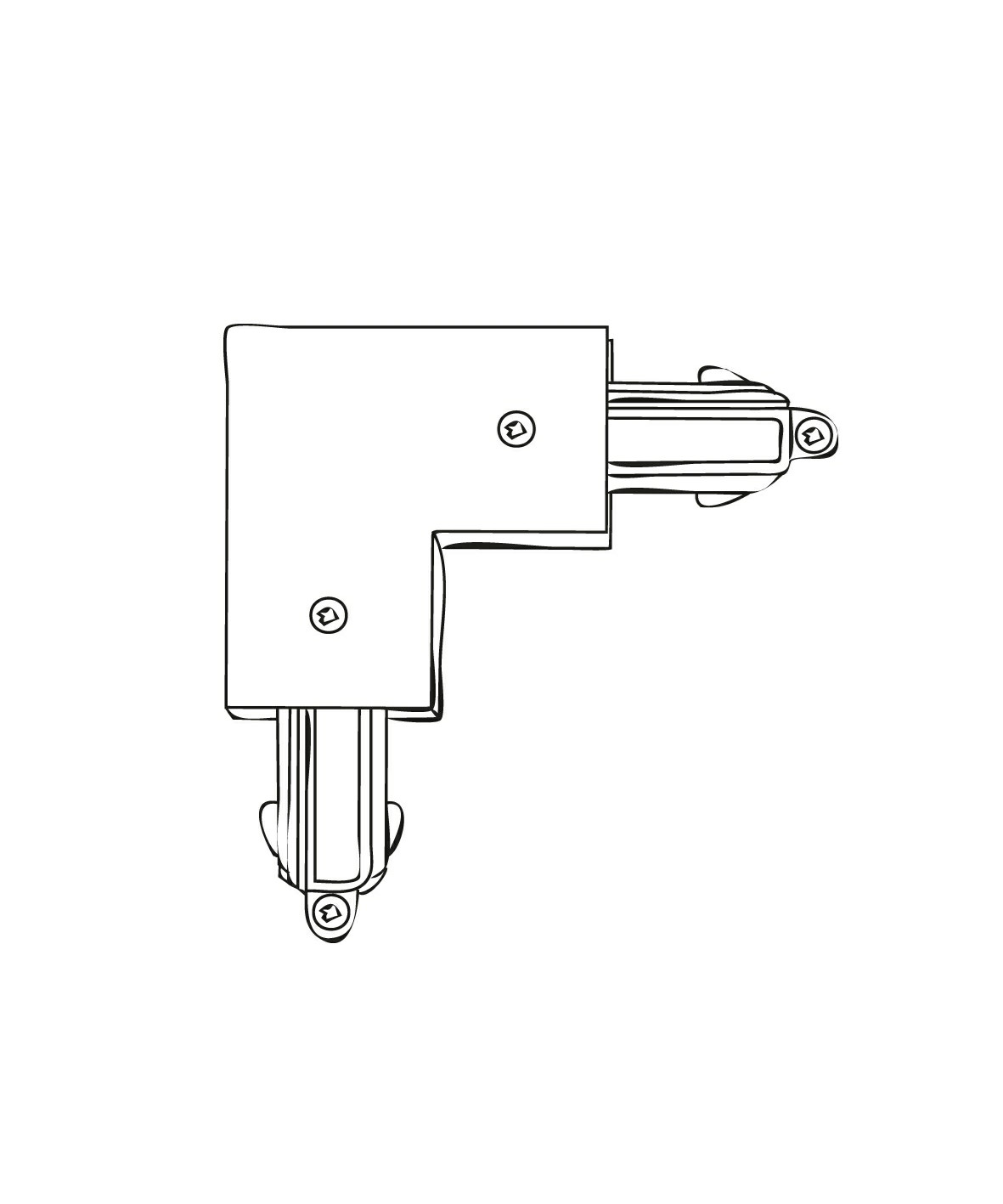 Image of Connector für Schiene - Halotech (Weiß, 90 grader vinkel) bei Lampenmeister.ch